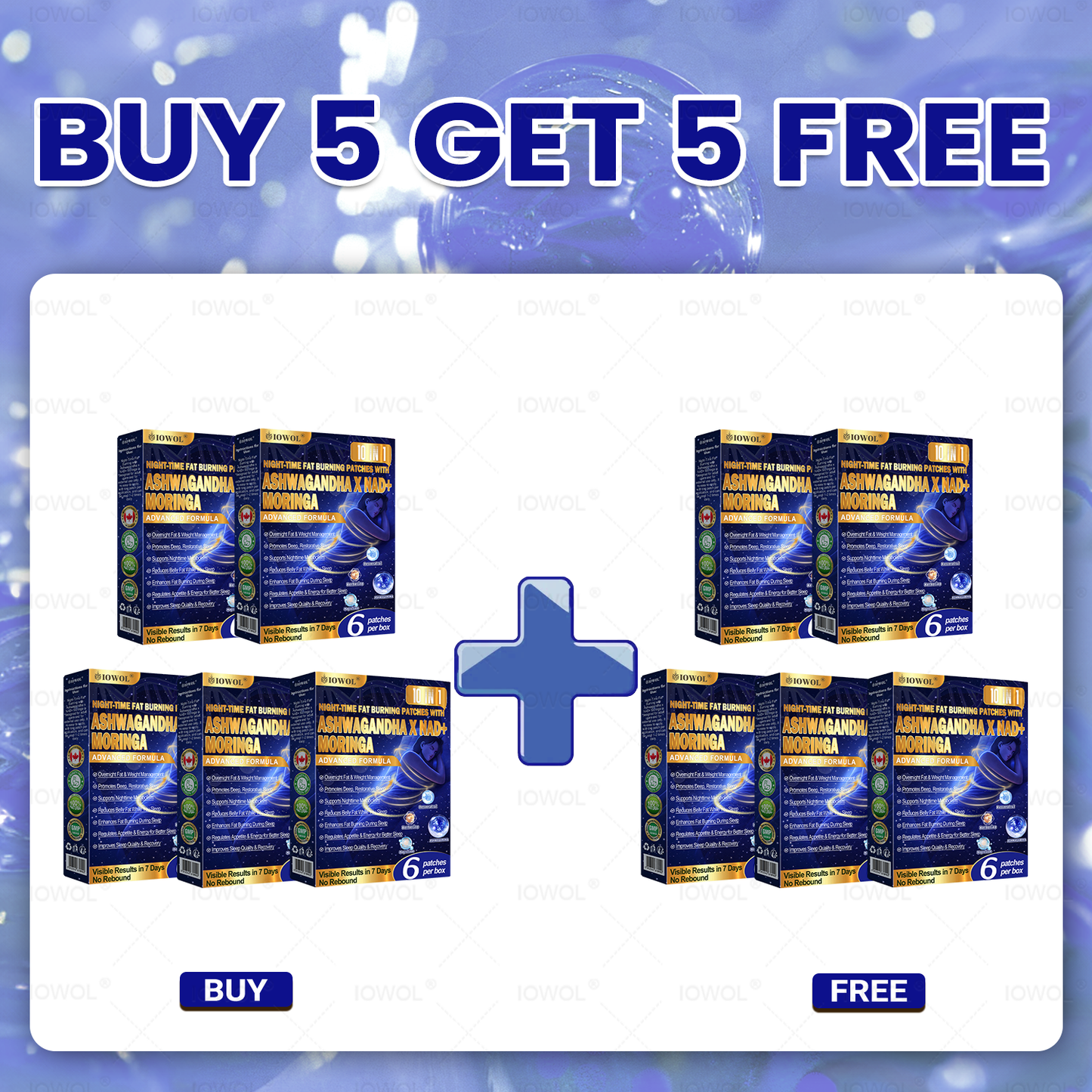 IOWOL ® NIGHT-TIME FAT BURNING PATCHES! ZERO PILLS & ZERO WASTE & ZERO STRUGGLE & 100% RESULTS.