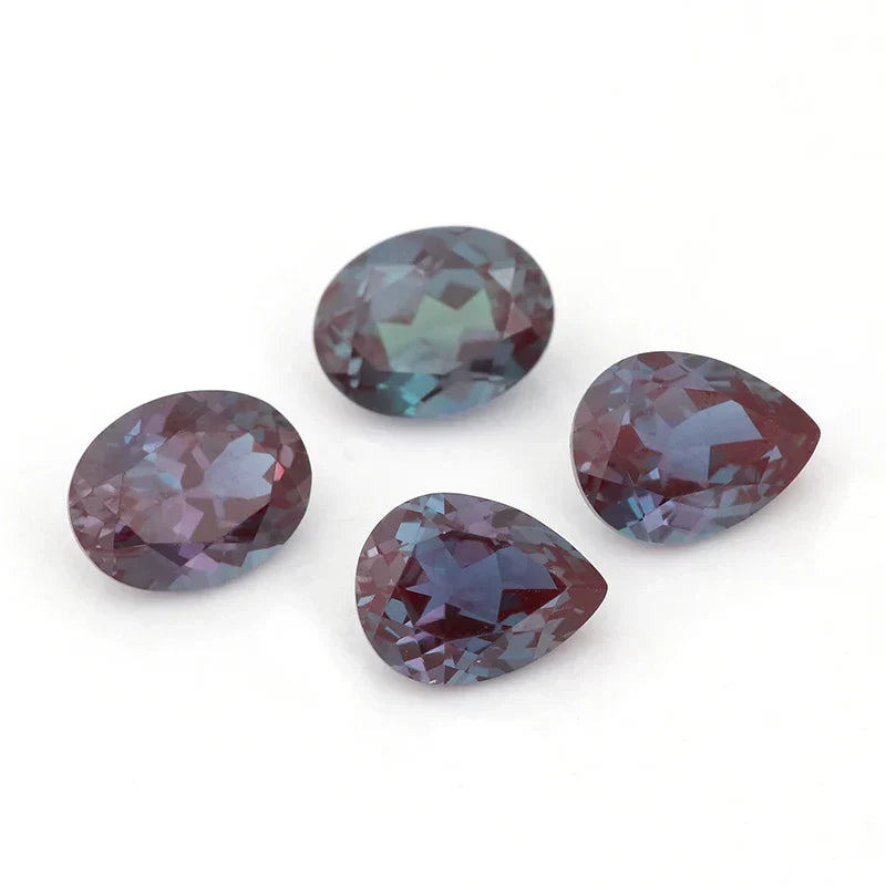 1-8ct Oval Cut Lab Grown Alexandrited Loose Stone Synthesis Alexandrited Gemstone for Diy Jewelry Making Ring Earrings