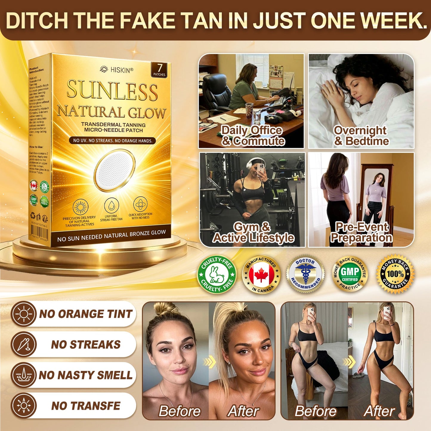 𝑶𝒇𝒇𝒊𝒄𝒊𝒂𝒍 𝑺𝒕𝒐𝒓𝒆 | ☀️☀️ 𝐇𝐢𝐬𝐤𝐢𝐧® 𝐒𝐮𝐧𝐥𝐞𝐬𝐬 𝐍𝐚𝐭𝐮𝐫𝐚𝐥 𝐆𝐥𝐨𝐰 𝐓𝐚𝐧𝐧𝐢𝐧𝐠 𝐌𝐢𝐜𝐫𝐨𝐧𝐞𝐞𝐝𝐥𝐞 𝐏𝐚𝐭𝐜𝐡 🇨🇦 (𝐉𝐮𝐬𝐭 𝐨𝐧𝐜𝐞 𝐚 𝐝𝐚𝐲) 𝐕𝐢𝐬𝐢𝐛𝐥𝐞 𝐁𝐫𝐨𝐧𝐳𝐞 𝐆𝐥𝐨𝐰 𝐢𝐧 𝟕 𝐃𝐚𝐲𝐬 ✅ 𝐍𝐨 𝐔𝐕, 𝐍𝐨 𝐎𝐫𝐚𝐧𝐠𝐞, 𝐍𝐨 𝐒𝐭𝐫𝐞𝐚𝐤𝐬, 𝐍𝐨 𝐃𝐇𝐀, 𝐍𝐨 𝐌𝐞𝐬𝐬.