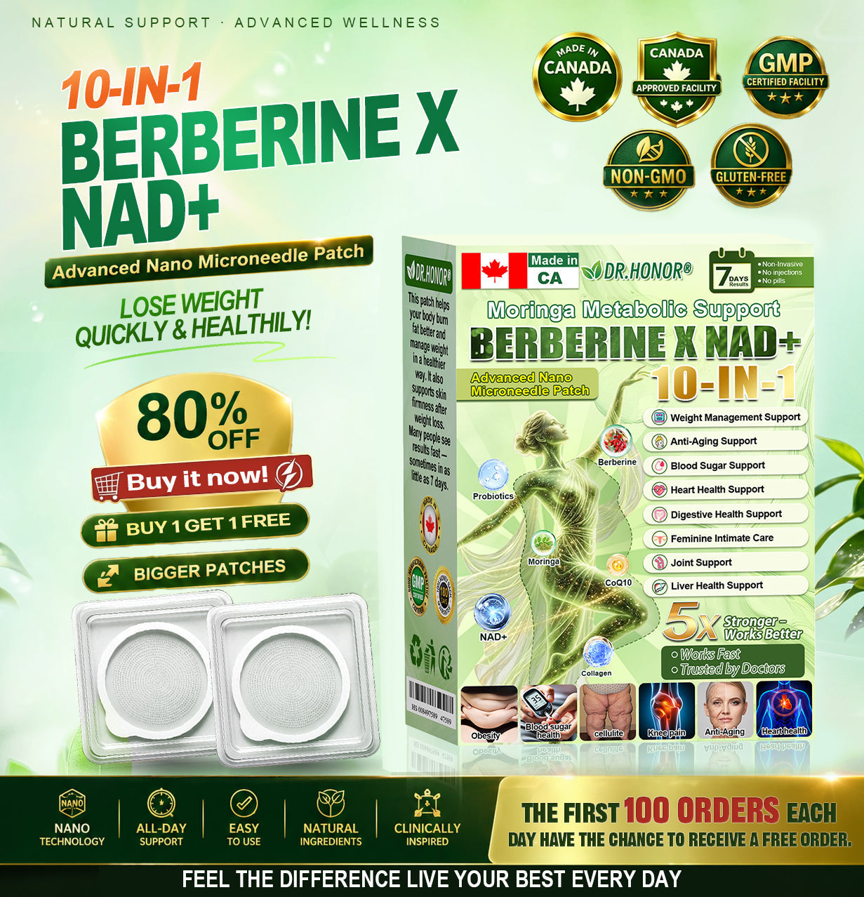 𝑶𝒇𝒇𝒊𝒄𝒊𝒂𝒍 𝑺𝒕𝒐𝒓𝒆  𝐃𝐑.𝐇𝐎𝐍𝐎𝐑® 𝗠𝗼𝗿𝗶𝗻𝗴𝗮 · 𝗕𝗲𝗿𝗯𝗲𝗿𝗶𝗻𝗲 × 𝗡𝗔𝗗+ 𝟏𝟎-𝐢𝐧-𝟏 𝐀𝐝𝐯𝐚𝐧𝐜𝐞𝐝 𝐍𝐚𝐧𝐨 𝐌𝐢𝐜𝐫𝐨𝐧𝐞𝐞𝐝𝐥𝐞 𝐏𝐚𝐭𝐜𝐡   (𝐉𝐮𝐬𝐭 𝐨𝐧𝐜𝐞 𝐚 𝐝𝐚𝐲, 𝐯𝐢𝐬𝐢𝐛𝐥𝐞 𝐜𝐡𝐚𝐧𝐠𝐞𝐬 𝐢𝐧 𝟕 𝐝𝐚𝐲𝐬）𝘽𝙚𝙧𝙗𝙚𝙧𝙞𝙣𝙚 + 𝙈𝙤𝙧𝙞𝙣𝙜𝙖 𝙁𝙤𝙧𝙢𝙪𝙡𝙖 ✅ 𝐅𝐨𝐫 𝐨𝐛𝐞𝐬𝐢𝐭𝐲, 𝗟𝗼𝗼𝘀𝗲 𝘀𝗸𝗶𝗻,𝐝𝐢𝐚𝐛𝐞𝐭𝐞𝐬, 𝐬𝐥𝐞𝐞𝐩 𝐚𝐩𝐧𝐞𝐚, 𝐣𝐨𝐢𝐧𝐭 𝐢𝐬𝐬𝐮𝐞𝐬, 𝐚𝐧𝐝 𝐦𝐨𝐫𝐞💯💯